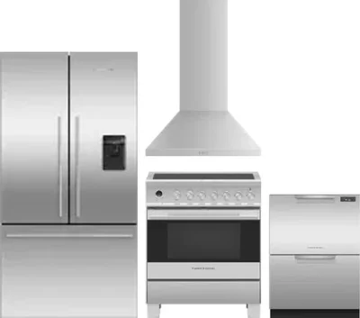 4 Piece Package Includes Refrigerator, Range, Hood And Dishwasher